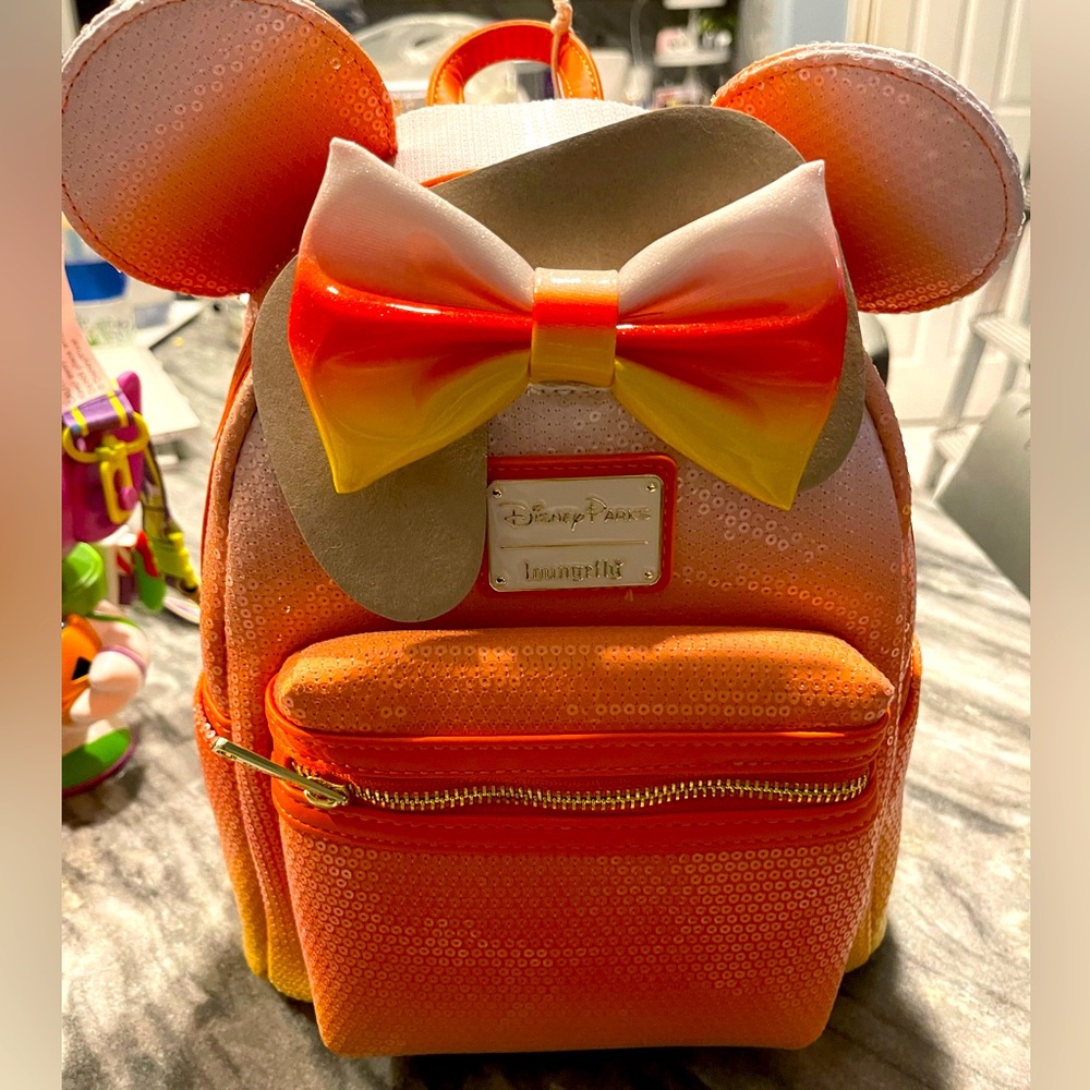 2024 Disney Parks Halloween Candy Corn Loungefly Mini Backpack NWT